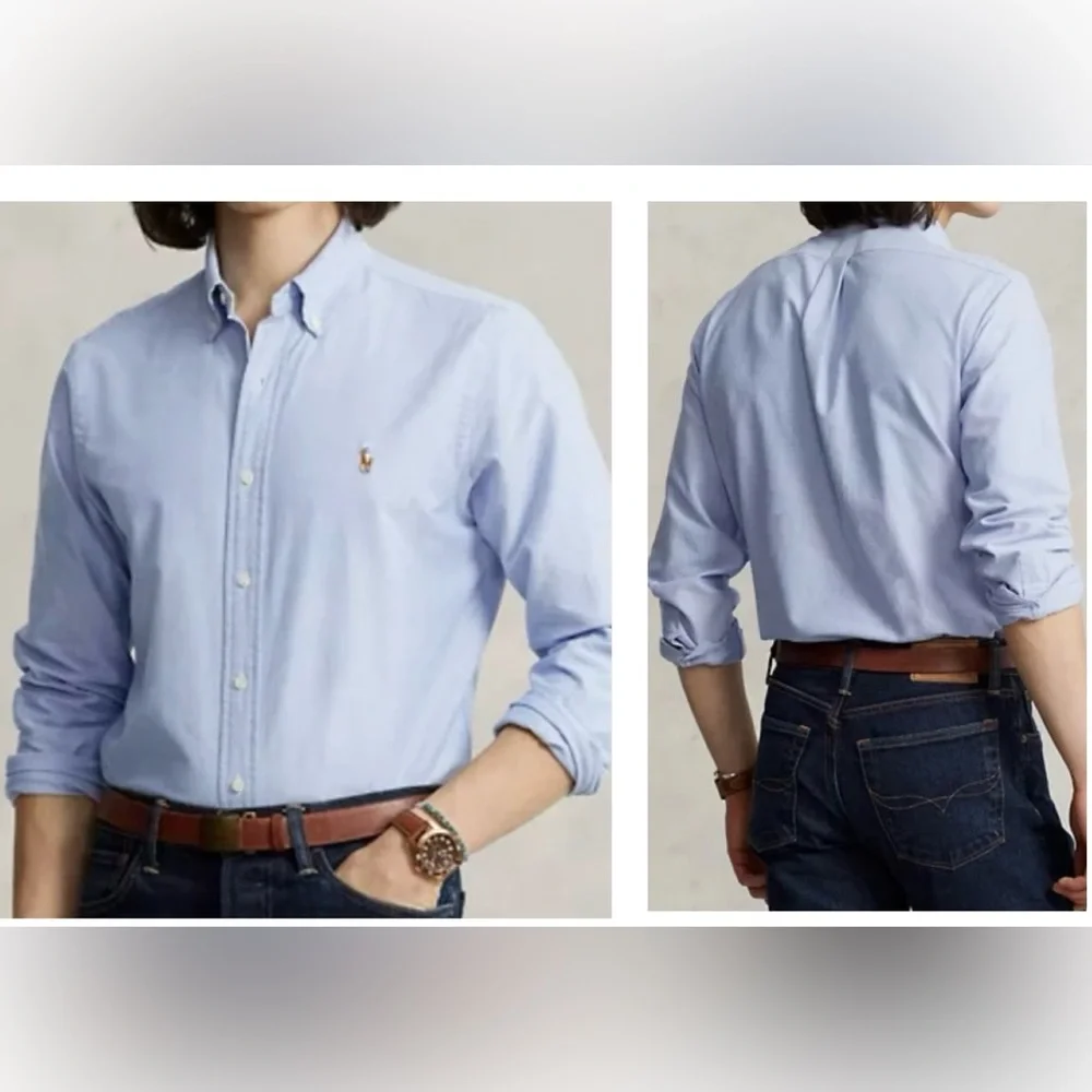 Polo by Ralph Lauren Men’s Size‎ 161/2-34 Blue Iconic Oxford Shirt